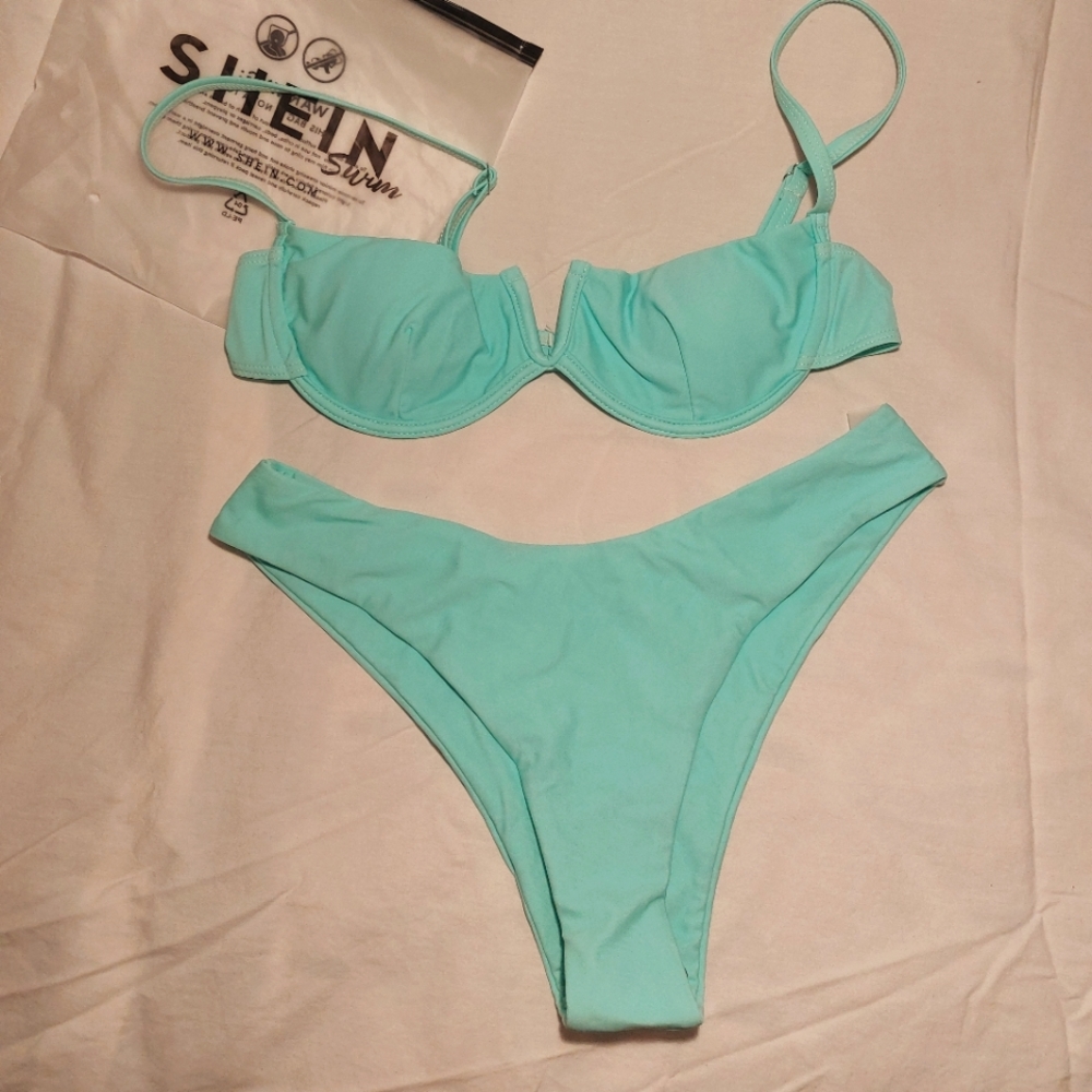 NWT Shein Aqua Bikini